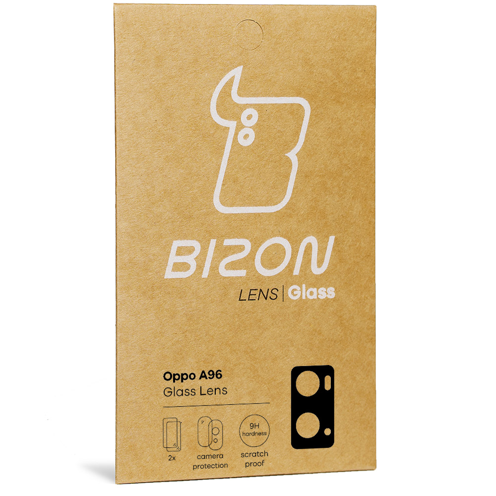 Szkło na aparat dla Oppo A96 Bizon Glass Silk Lens, 2 sztuki.
